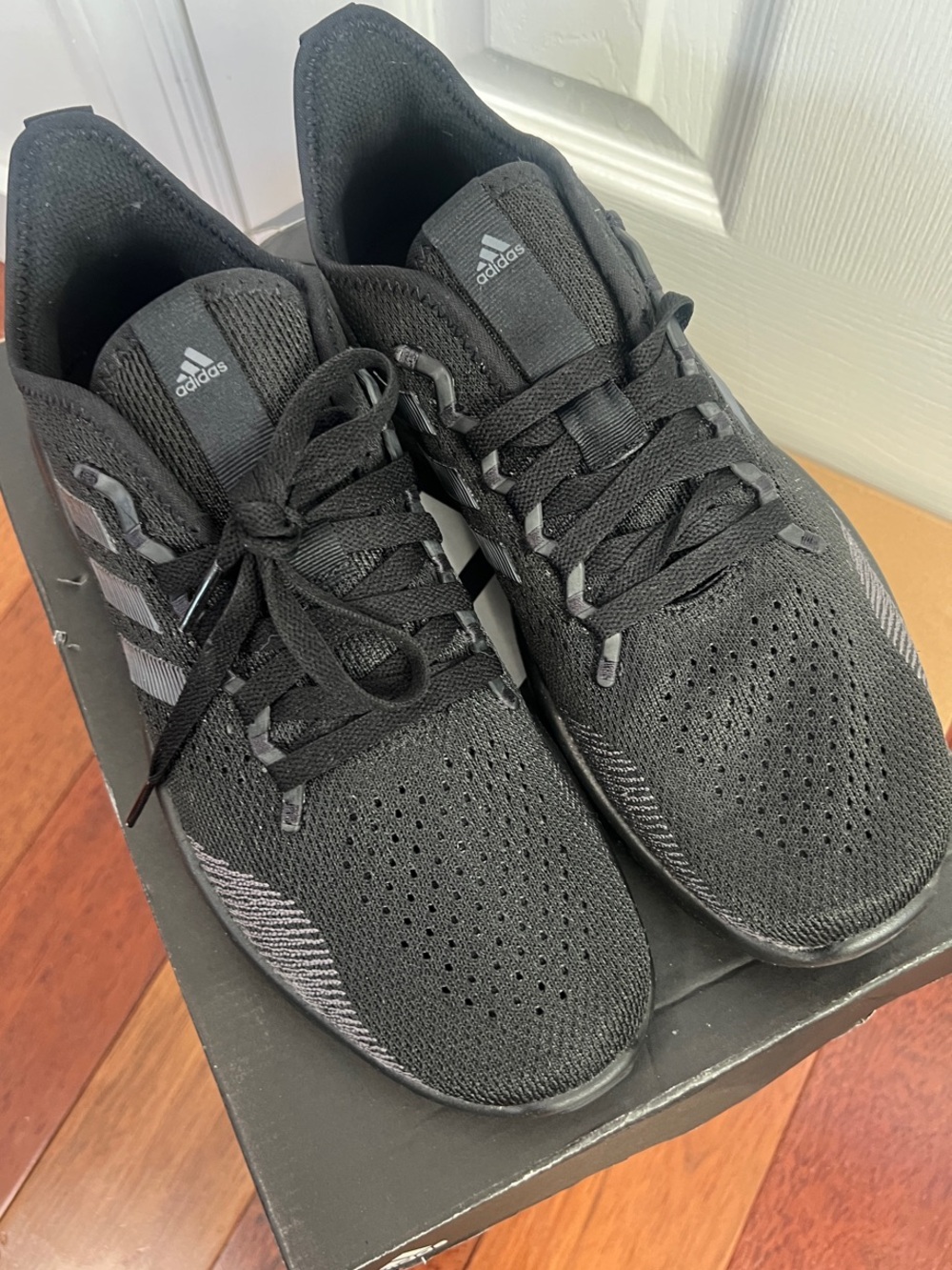 adidas Black and Gray Knit Athletic Sneakers